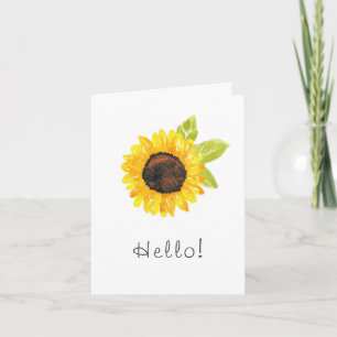 Tournesol peint à la main d'aquarelle