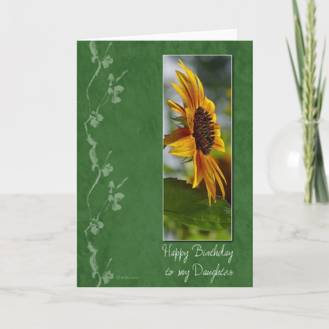 Tournesol Photo Filles Carte d'anniversaire (Devant)