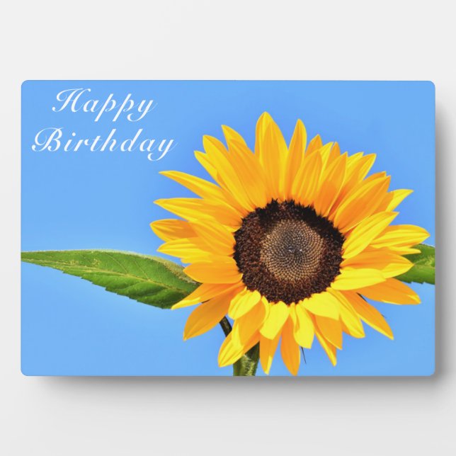 Tournesol Plaque cadeau d'anniversaire (Devant)