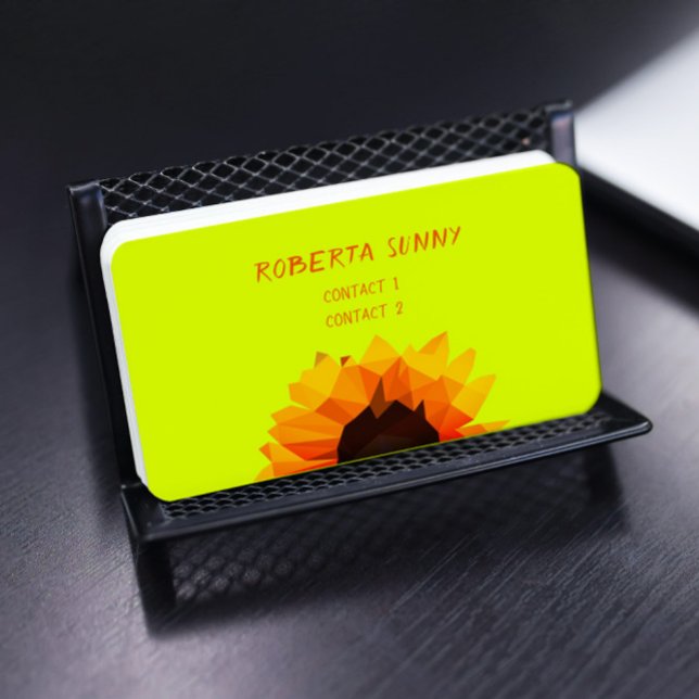 tournesol polygonal - Bonjour carte de visite (Créateur téléchargé)