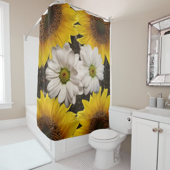 Tournesol rideau de douche (En situation)