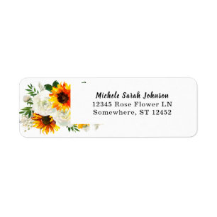 Tournesol & Rose blanche Artsy Floral Mariage 2