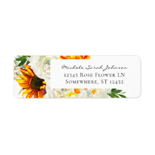 Tournesol & Rose blanche Artsy Floral Mariage 3