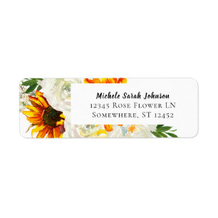 Tournesol & Rose blanche Artsy Mariage floral