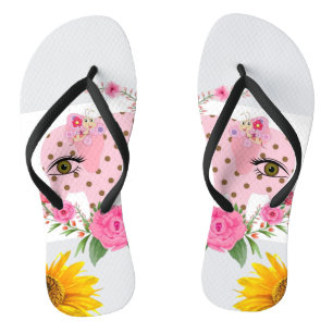 Tournesol rose Eléphant floral tongs