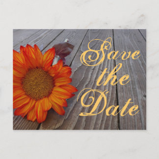 Tournesol Rustique Enregistrer La Date Carte Posta