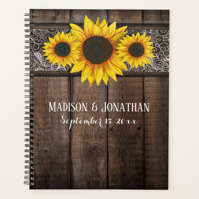 Tournesol rustique Mariage personnalisé (Devant)