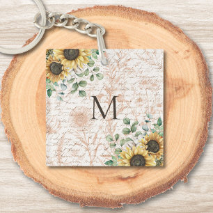 Tournesol rustique Vintage monogramme