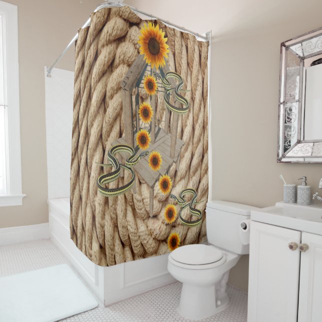 Tournesol Serpent rideau de douche (En situation)