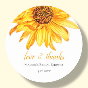 Tournesol   Sticker en Merci de Fête des mariées