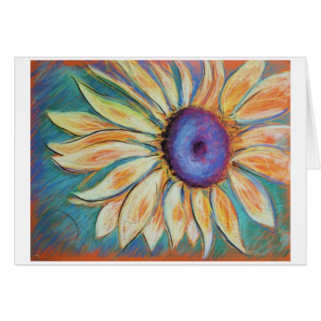 Tournesol sur le bleu (JE) (Devant horizontal)
