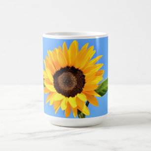 Tournesol sur Mug de café Sky bleu