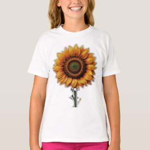 Tournesol   T-shirt de base de la fille