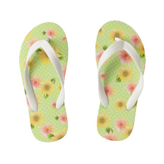 Tournesol Vert. Tongs pour enfants