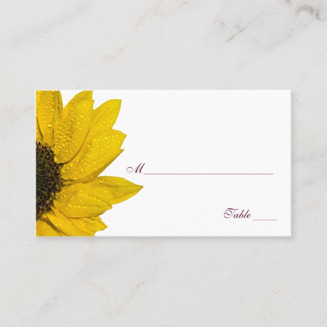 Tournesol Vin et Cartes de Mariage Jaune (Devant)