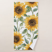 Tournesols Aquarelle Floral Jaune Peinture