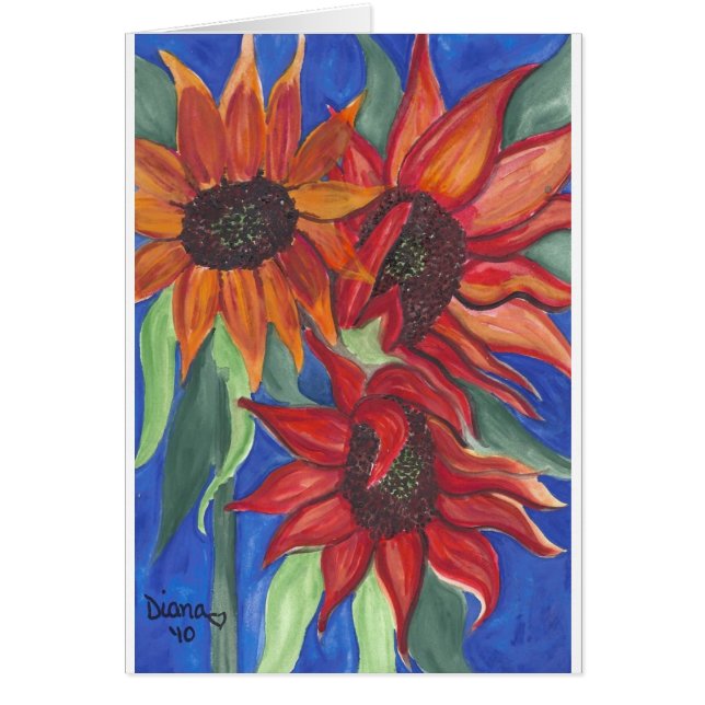 Tournesols d'aquarelle (Devant)