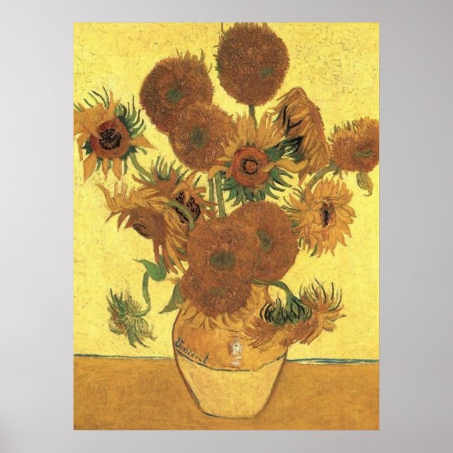 Tournesols de Van Gogh Poster post-impressionniste (Devant)