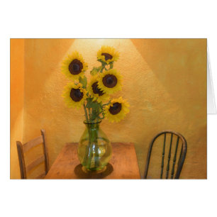 Tournesols en vase sur la table 2
