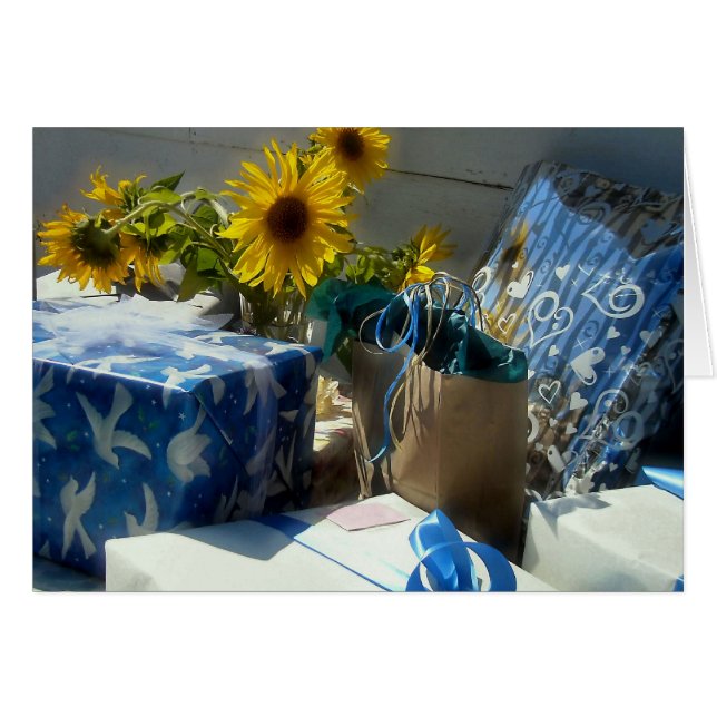 tournesols et cadeaux (Devant horizontal)