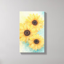 Tournesols sur toile