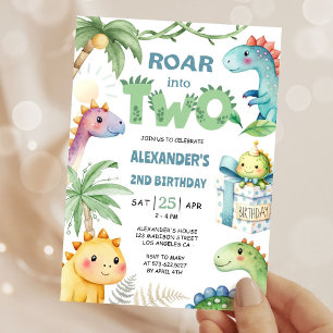 Tournez en deux ! Invitation de Dinosaur 2e annive