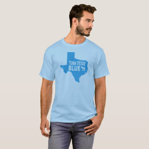 Tournez le Texas le T-shirt que bleu peignent