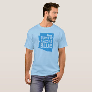 Tournez l'état progressif bleu du T-shirt de