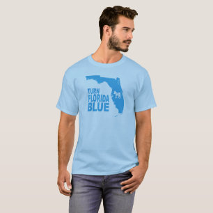 Tournez l'état progressif bleu du T-shirt de la