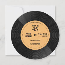 Tournez Votre Soirée – Invitations Vinyle Vibes