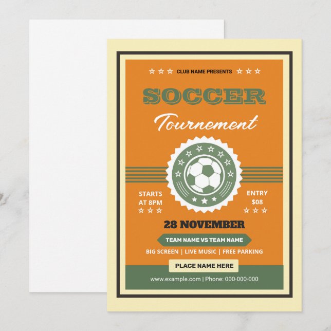 Tournoi de football Modèle (Devant / Derrière)