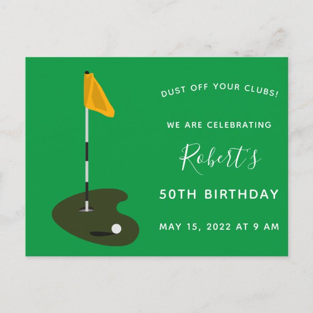 Tournoi de golf 50e anniversaire Invitation (Devant)