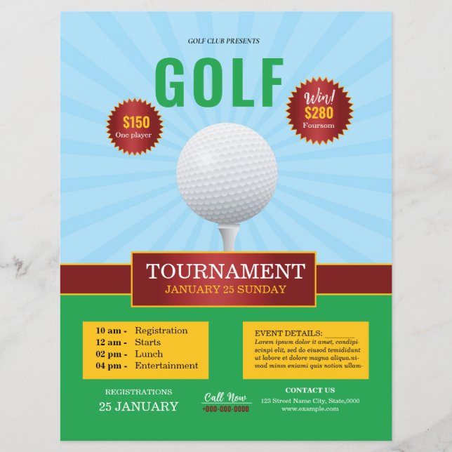 Tournoi de golf Modèle (Devant)
