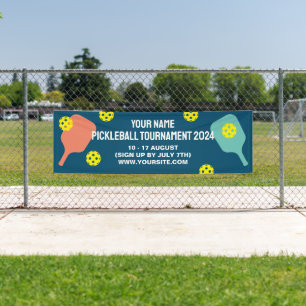 Tournoi de pickleball personnalisé bannière de clô