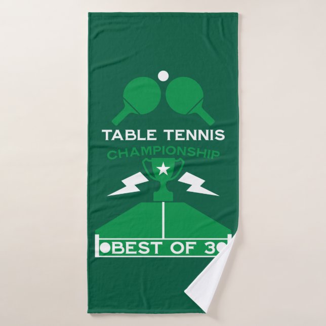 Tournoi de tennis de table (Serviette de bain)