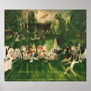 Tournoi de tennis - George Bellows Poster d'Art