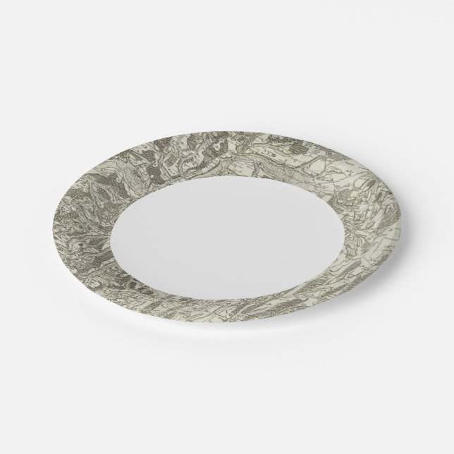 Tournus, Lonsle Saunier Paper Plate (Angled)