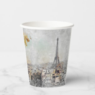 Tours Eiffel Gobelets en Papier – Paris France Déc