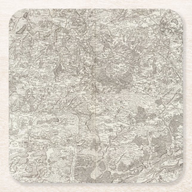 Tours Square Paper Coaster (Front)