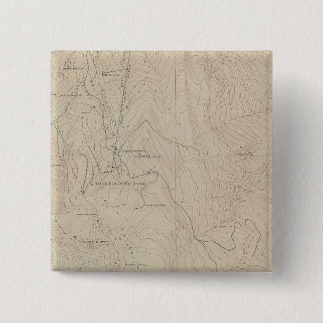Tourtelotte Park Special Atlas Map 2 Inch Square Button (Front)