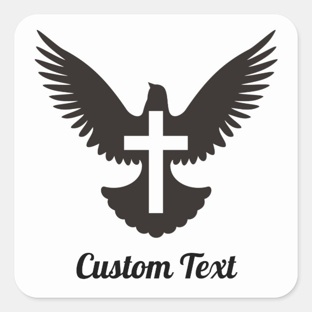 Tourterelle avec Sticker Carré croisé (Devant)