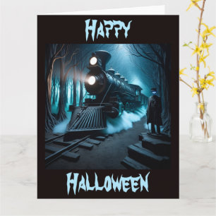 Tous à bord de la carte Ghost Train Halloween