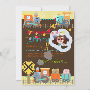 Tous à bord, entraîne des invitations d'anniversai