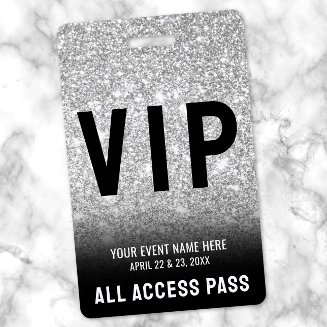 Tous accéder Noir Blanc Badge VIP (All Access Black White VIP Badge )