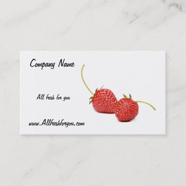 Tous frais pour vous carte de visite avec Strawb (Devant)