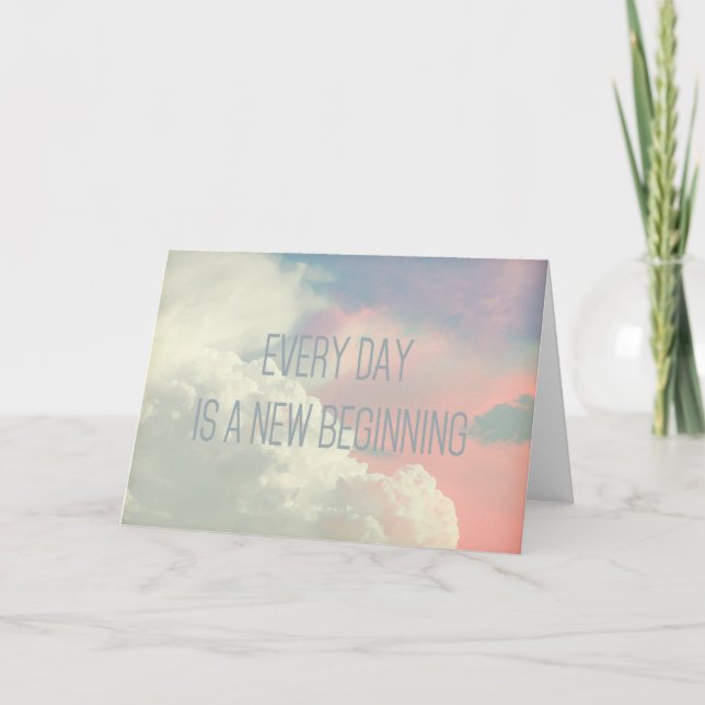 Tous les jours| Ciel| Carte de voeux d'encourageme (Devant)