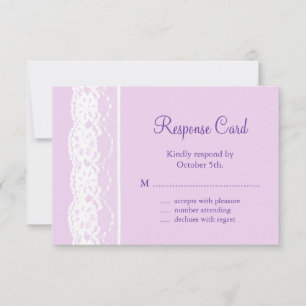 Tous les RSVP en dentelle française Vintage (lilas