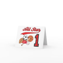Tous les sports Star 1er Anniversaire Invitation à
