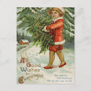Tous les voeux de Noël - Carte postale Vintage