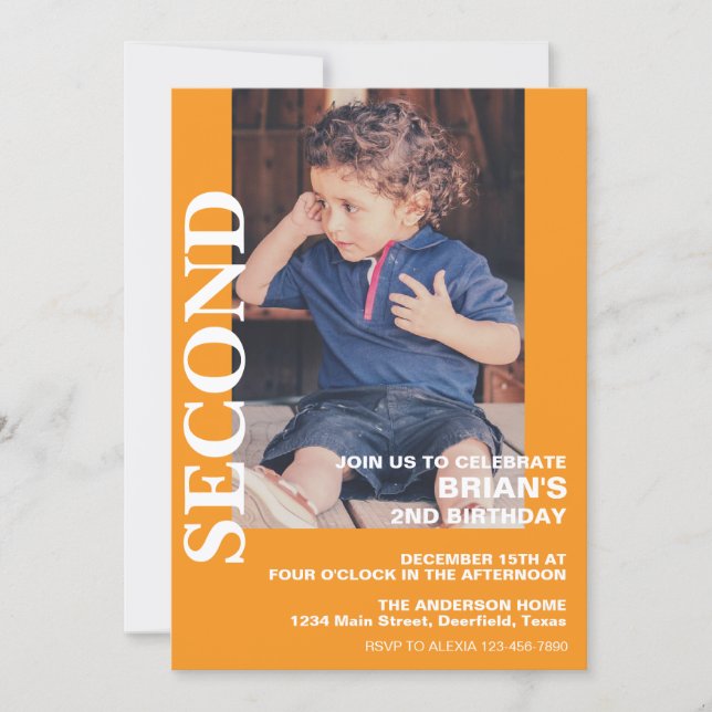 Tout âge Anniversaire Fête Invitation avec photo (Devant)